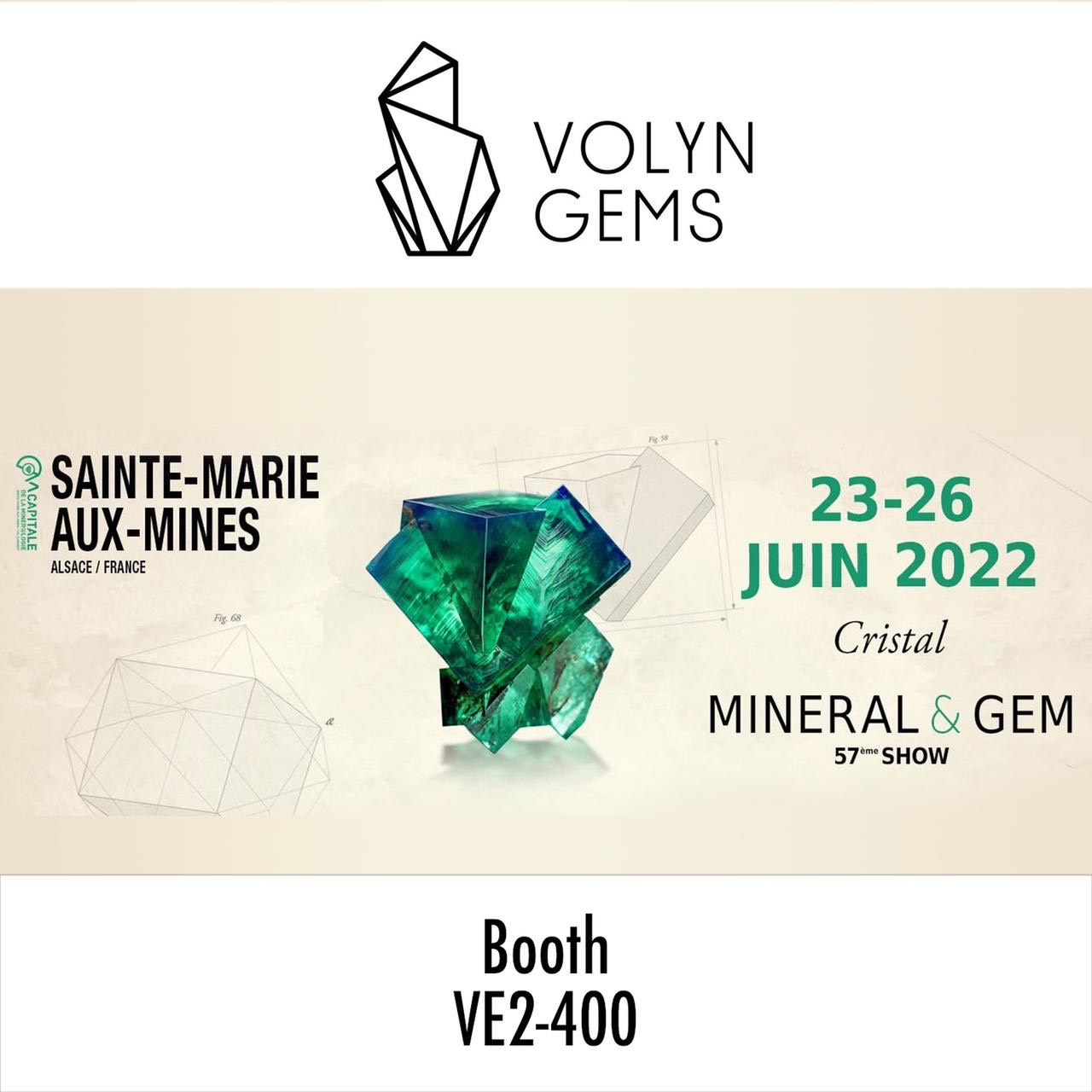 Компанія Volyn Gems стане  учасником міжнародної мінералогічної виставки Sainte-Marie-aux-Mines, Франція.