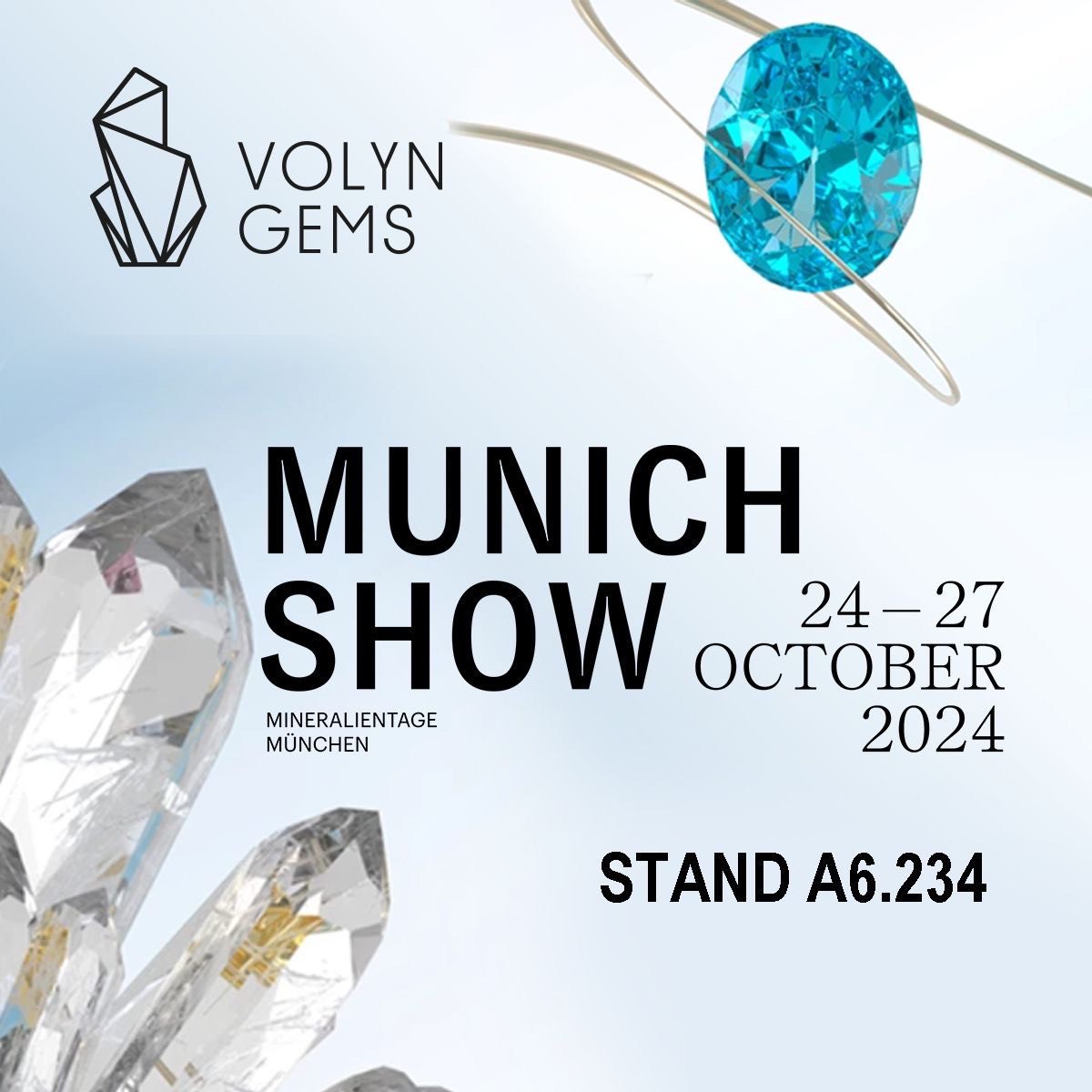 Компанія Volyn Gems стане учасником The Munich Show - Mineralientage München
